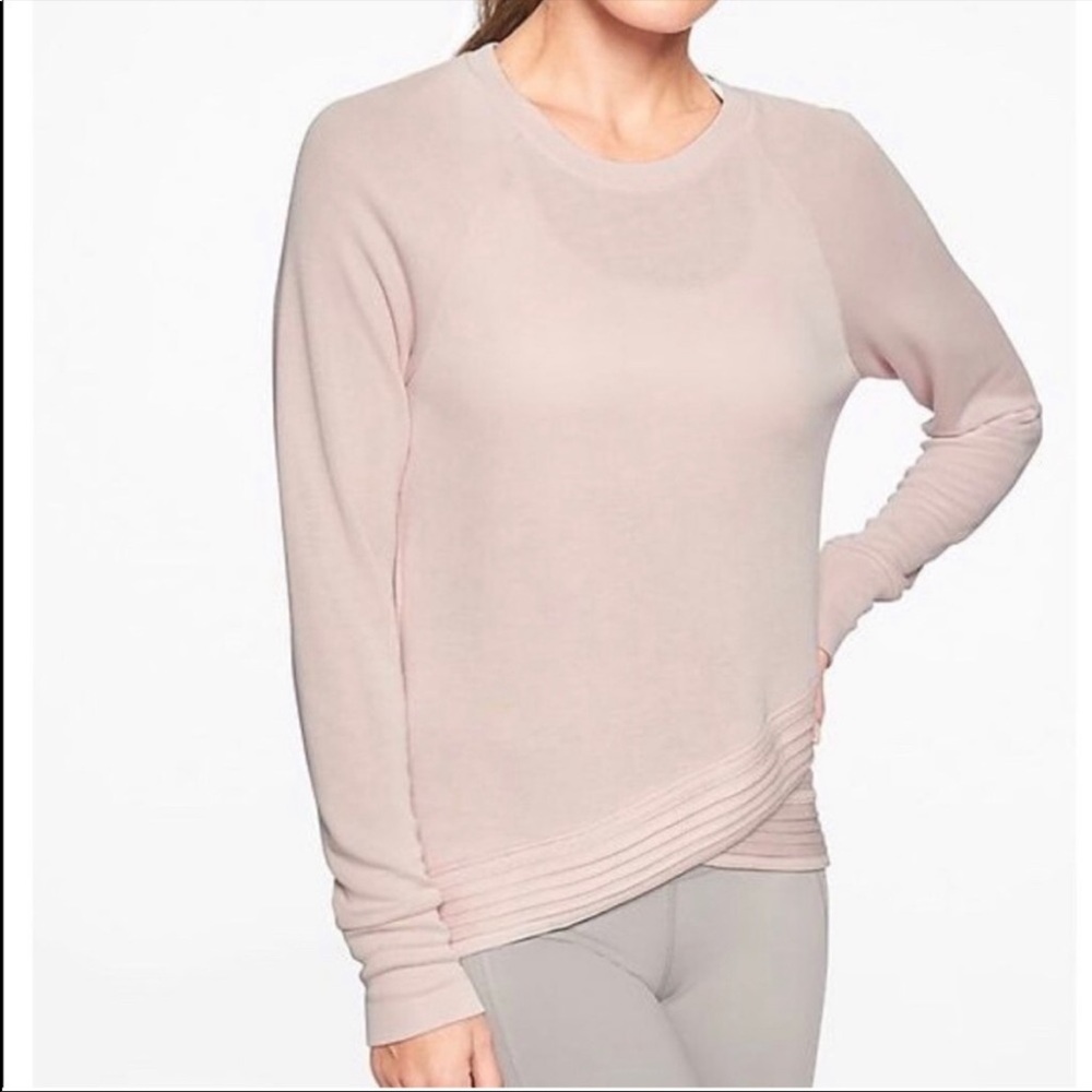 Athleta ivory criss cross sweatshirt size xs